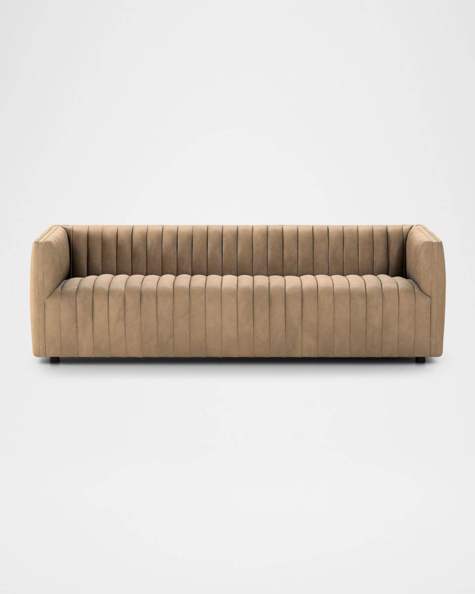 Augustine Leather Sofa, 88"